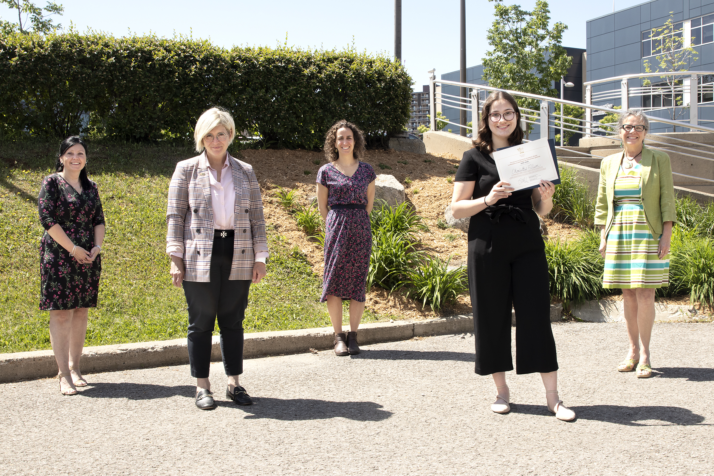 Charlotte Fillion, récipiendaire de la Médaille académique du Gouverneur général